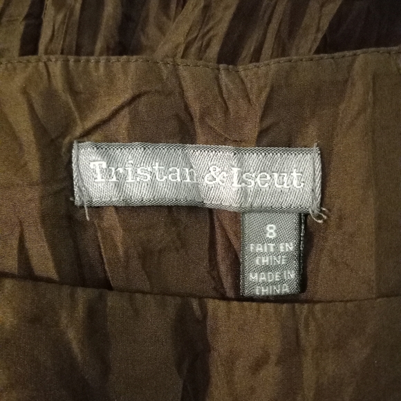 Tristan & Iseut Crinkle Frill Hem Midi Skirt | US 8 - Picture 5 of 5